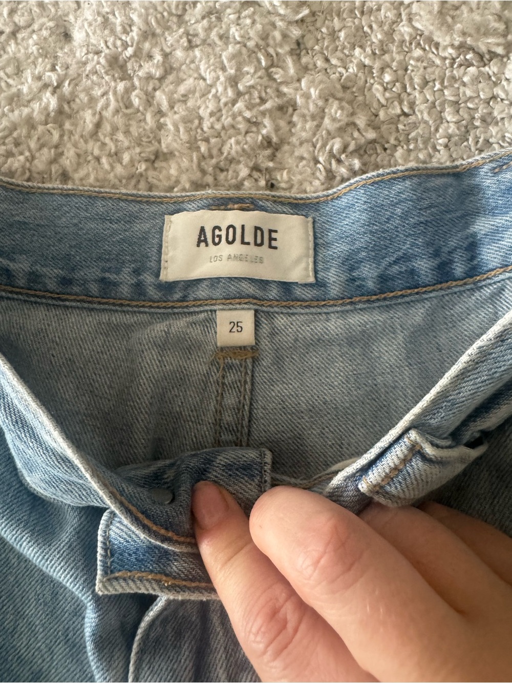 AGOLDE Light Blue Women's Jean Shorts -Size 25